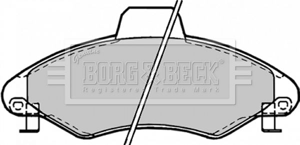 BORG & BECK Комплект тормозных колодок, дисковый тормоз BBP1382